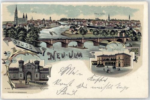 Neu-Ulm Brücke, Friedens-Kaserne, Bahnhof