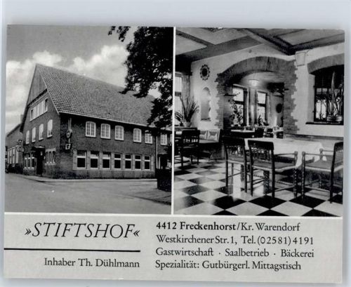 Freckenhorst Kalender 1970, Gastwirtschaft Stiftshof