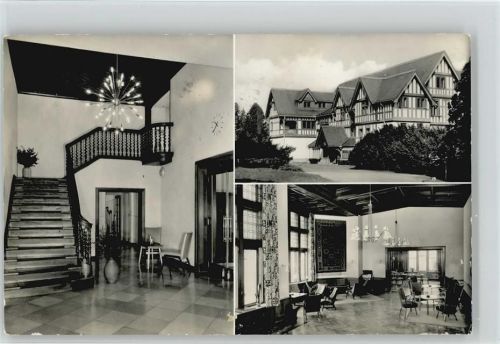 Oberursel 1964 Haus der Gewerkschaftsjugend Innenansicht Foto AK