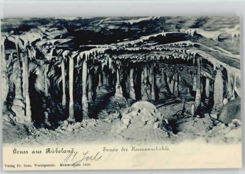 Elbingerode 1900 Hermanshöhle Rübeland Tropfstein