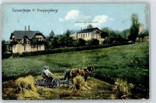 Frankenberg Restaurant Lützelhöhe, Bauern bei der Feldarbeit