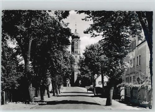 Aichach 1958 Bahnhofstr. Kirche