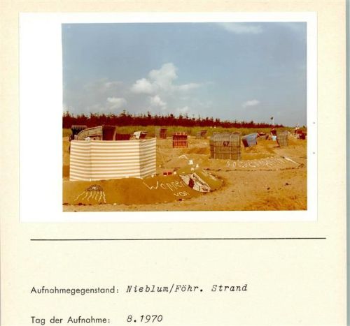 Nieblum Strand Foto montiert auf Karton