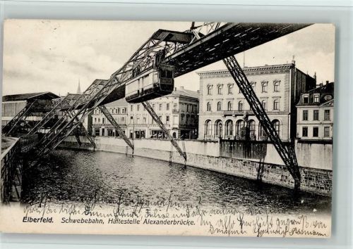 Elberfeld 1907 Schwebebahn Haltestelle Alexanderbrücke