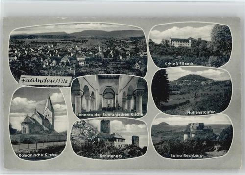 73033 W7320 Faurndau - Romanische Kirche Innenaufnahme Staufeneck Schloß Filseck Hohenstaufen Ruine Rechberg