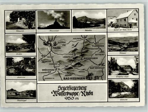 Wasserkuppe Segelfliegerberg Fuldaquelle Gersfeld Heidelstein Milseburg Gasthof zur Fulda-Quelle Fuldatal Kreuzberg-Kloster Guckaisee Mehrfachaufnahme