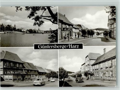 06507 O4301 Güntersberge - Mühlteich mit Freibad Marktstraße Jugendherberge Handwerker-Erholungsheim