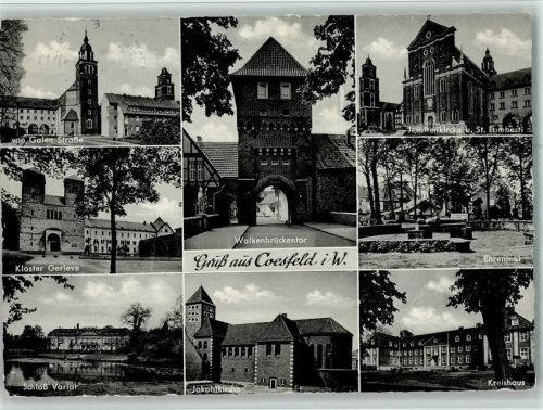 Coesfeld von Galen-Straße Kloster Gerleve Schloß Varlar Walkenbrückentor Jakobikirche Jesuitenkirche und St. Lamberti Ehrenmal Kreishaus