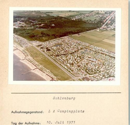 Sahlenburg Campingplatz Foto montiert auf Karton