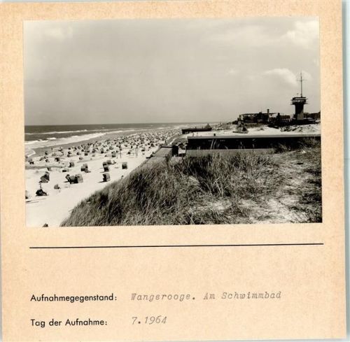 Wangerooge Am Schwimmbad Foto montiert auf Karton