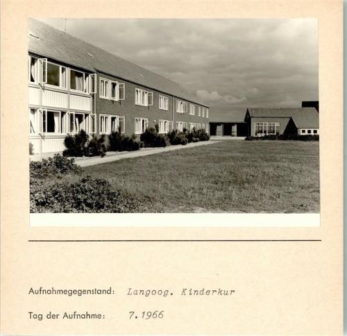 Langeoog Kinderkur Foto montiert auf Karton