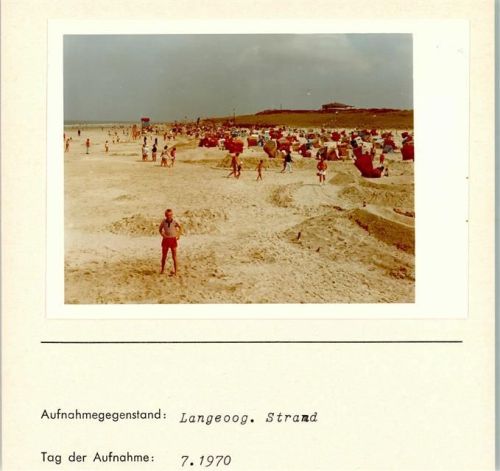 Langeoog Strand Foto montiert auf Karton