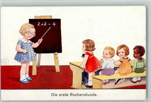 Serie 7252-1 Lehrerin, Schulklasse, gute Erhaltung AK