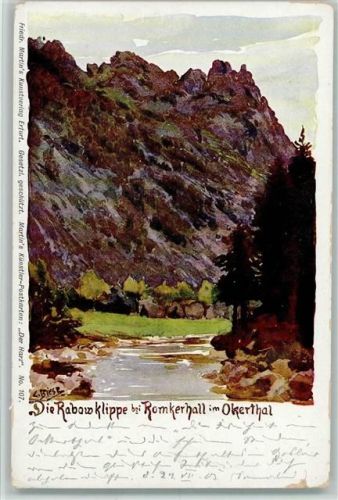 Goslar 1900 Rabowklippe - Friedr. Martins Kunstverlag Nr. 107