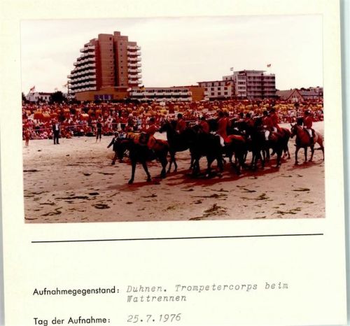 Duhnen Foto montiert auf Karton