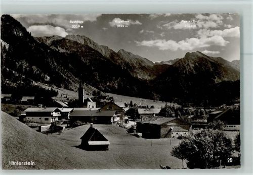 Hinterstein Ortsansicht mit Allgäuer Alpen