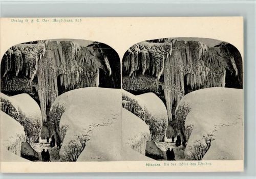 um 1900, Niagara Wasserfall im Winter , Verlag Voß 525 , sehr gute Erhaltung AK