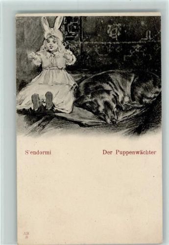 Hund schläft neben Puppe Der Puppenwächter