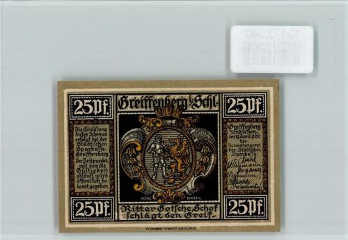 Greiffenberg Notgeld Friedrich der Große