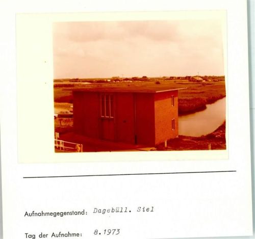 Dagebüll Siel Foto montiert auf Karton