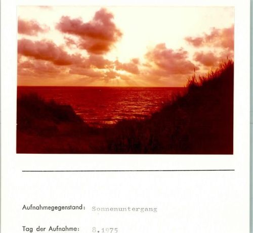 Sonnenuntergang Foto montiert auf Karton