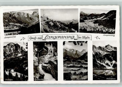 Langenwang Gesamtansicht Nebelhorngipfel Geisalpe Breitachklamm Oberstdorf Geisalpsee Mehrfachaufnahme