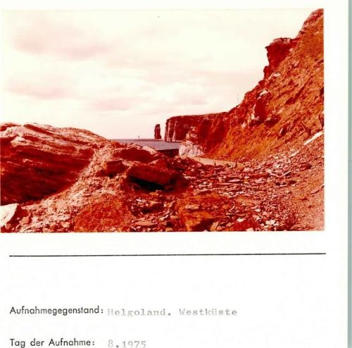 Helgoland Westküste Foto montiert auf Karton