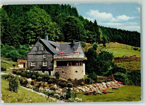 Schwalefeld Rückseite mit Abschürfungen bzw Kleberesten Müttererholungsheim