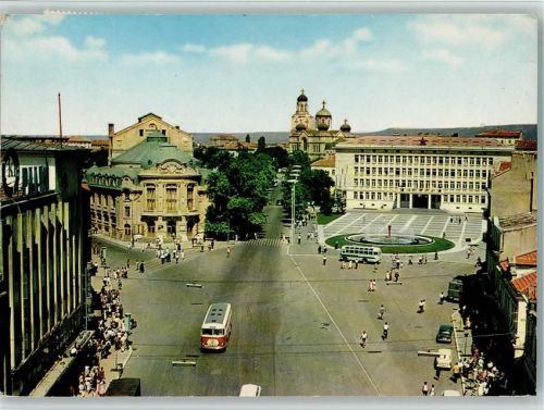 Varna 1966 - Der Platz - der 9. September - AK