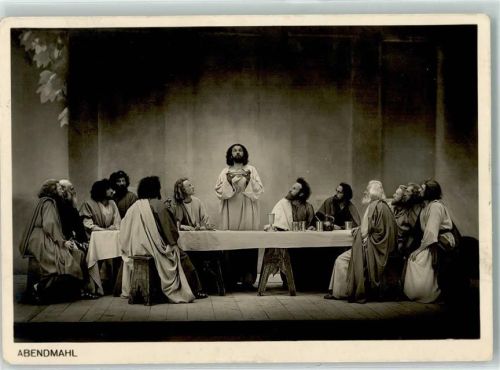 Oberammergau 1934 Jubiläums-Passionsspiele Abendmahl Jesus Jünger
