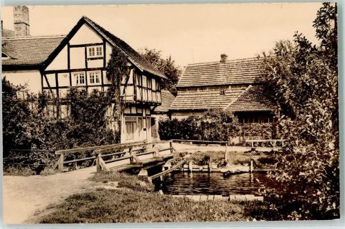 Lychen Oberpfuhlsee Rückseite mit Abschürfungen bzw Kleberesten
