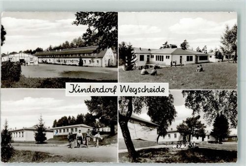 Wegscheide Kinderdorf Wegscheide Frankfurter Schullandheim Rückseite mit Abschürfungen bzw Kleberesten