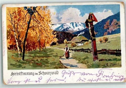 1906 Herbststimmung im Schwarzwald AK