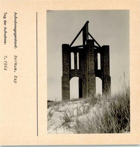 Borkum Kap Foto montiert auf Karton