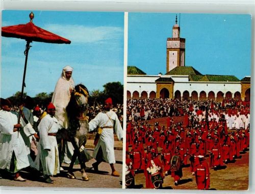 Rabat S. M. Hassa II mit seinem Gefolge Freitagsgebet