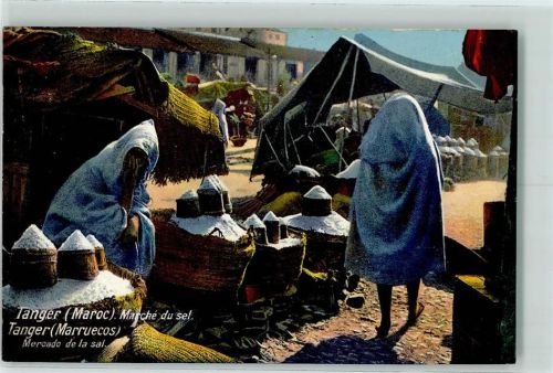 Tanger 1909 Mercado de la sal , Marktszene