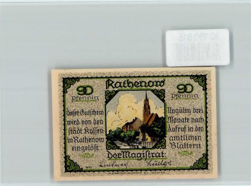 Rathenow Notgeld Teleskop Saturn