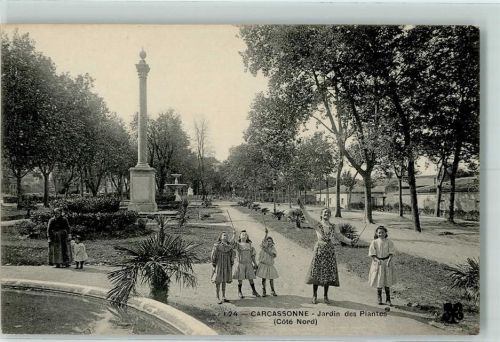 Carcassonne 1915 Jardin des Plantes , Kinderspiele AK