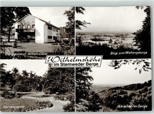 Haldem Rückseite mit Abschürfungen bzw Kleberesten Gasthaus Wilhelmshöhe Am scharfen Berge