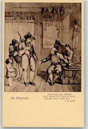 Hebelpostkarte Nr. 10 Verlag Gutsch Der Wegweiser