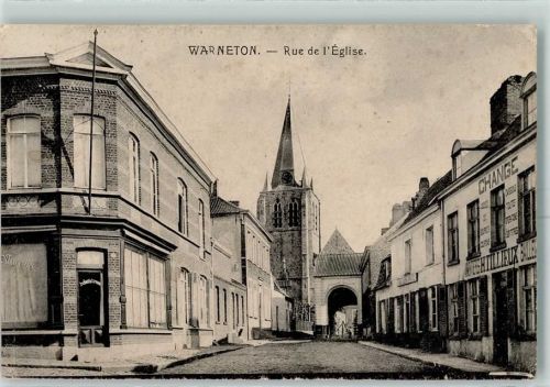 Warneton 1915 Kirche Feldpost WK I