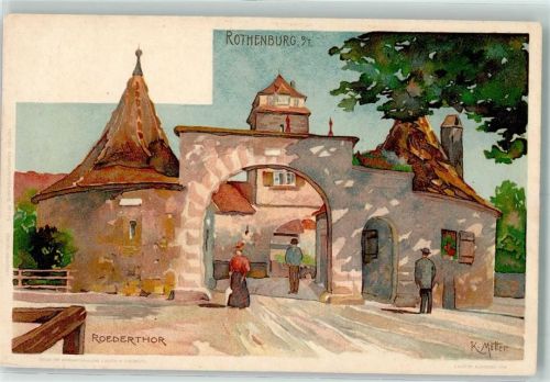 Rothenburg 1899 Verlag Velten 119 Roedertor AK