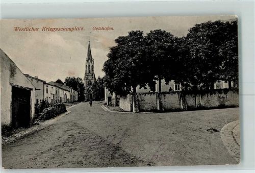 1917 Gelshofen Kirche Feldpost WK I
