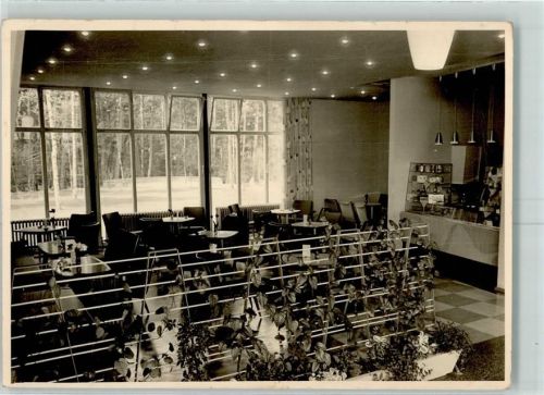 Lauf Gasthaus Hotel Innenansicht Stempel Spielwarenmesse 1959
