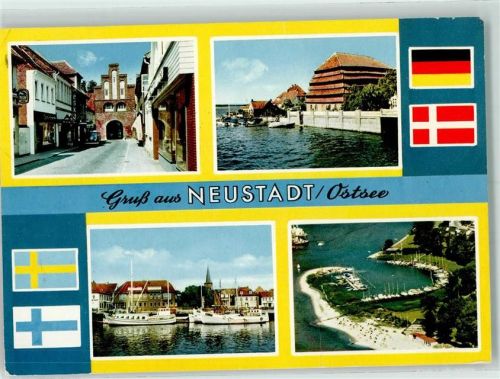 23730 W2430 Neustadt in Holstein - Rückseite mit Abschürfungen bzw Kleberesten