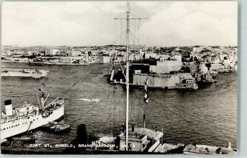 Valletta 1950 Grand Harbour Hafen Fort St. Angelo AK