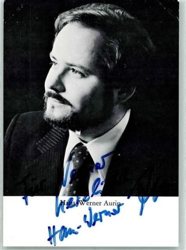 Hans Werner Aurin Originalautogramm