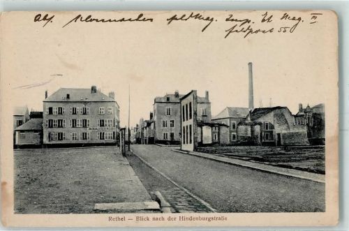Rethel 1916 Blick nach der Hinenburgstraße