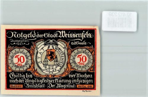 Weißenfels Notgeld Schuster