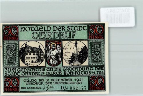 Ohrdruf Notgeld Hl. Bonifatius